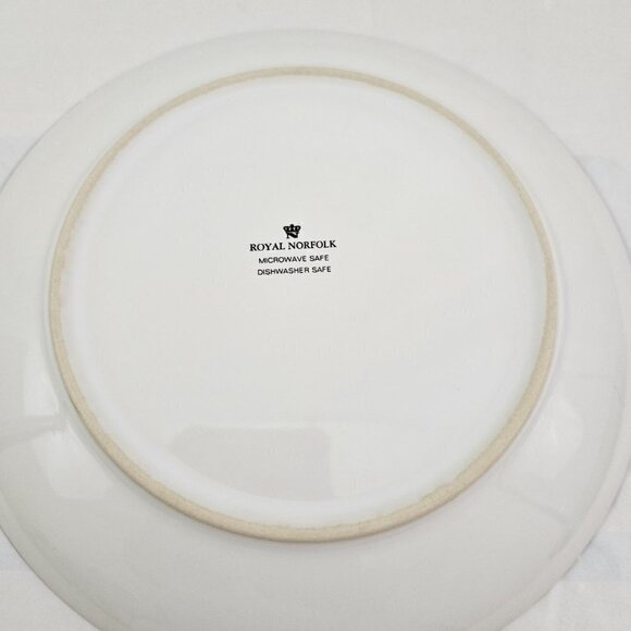 Royal Norfolk Hydrangeas Butterflies 8” Ceramic Salad Luncheon Plates – Set of 3 - Picture 13 of 13